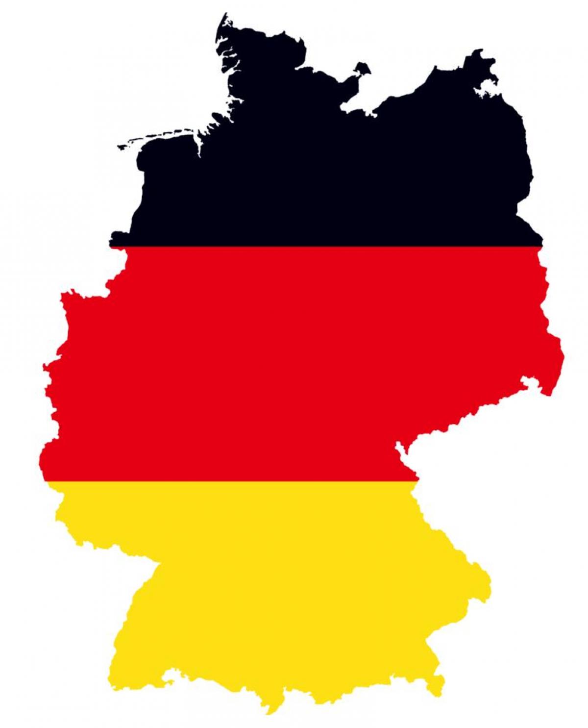 carte de drapeau de l'Allemagne