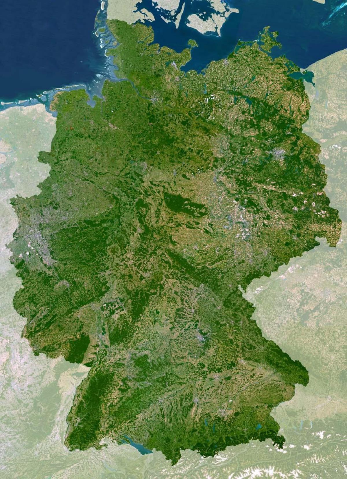 carte de l'Allemagne par satellite