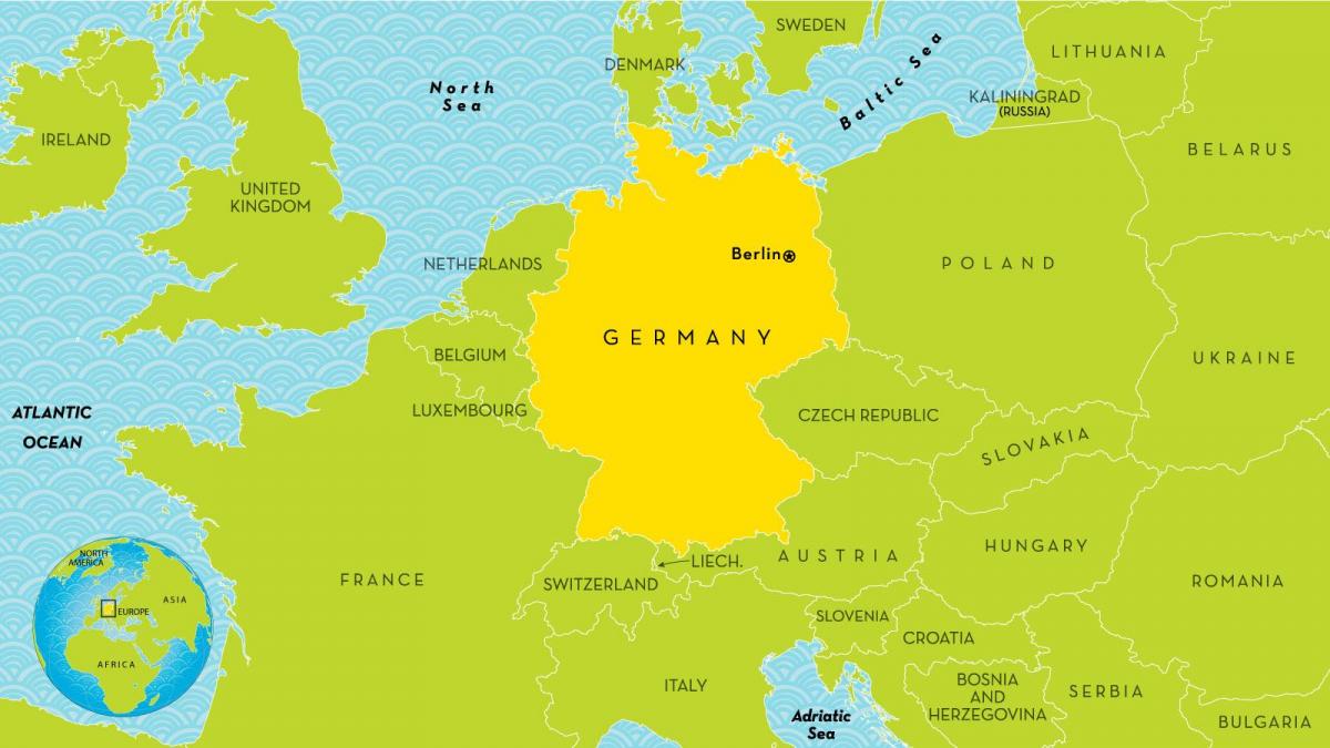 carte de l'Allemagne pour les enfants