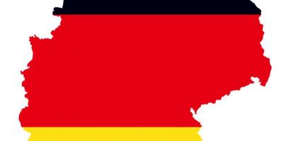 Carte de drapeau de l'Allemagne