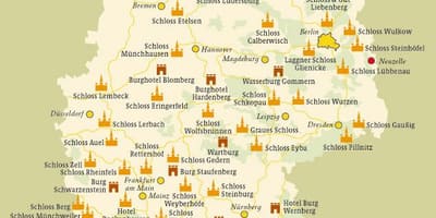 Carte de l'Allemagne châteaux
