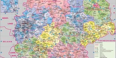 Carte de l'Allemagne de grandes