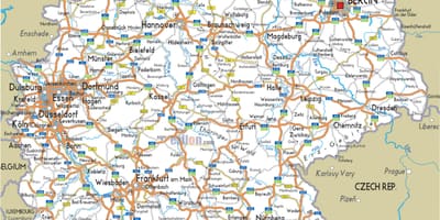 Carte de l'Allemagne de transport