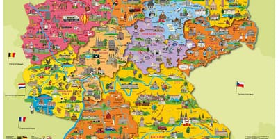 L'allemagne attractions de la carte