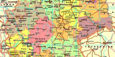 Carte de l'Allemagne de l'autoroute