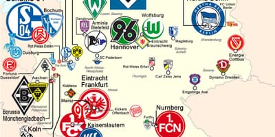 Carte de l'Allemagne du stade