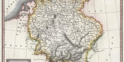 Carte de l'Allemagne vieux