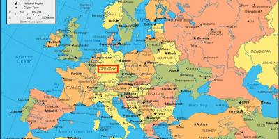 Carte de l'Allemagne et de l'europe